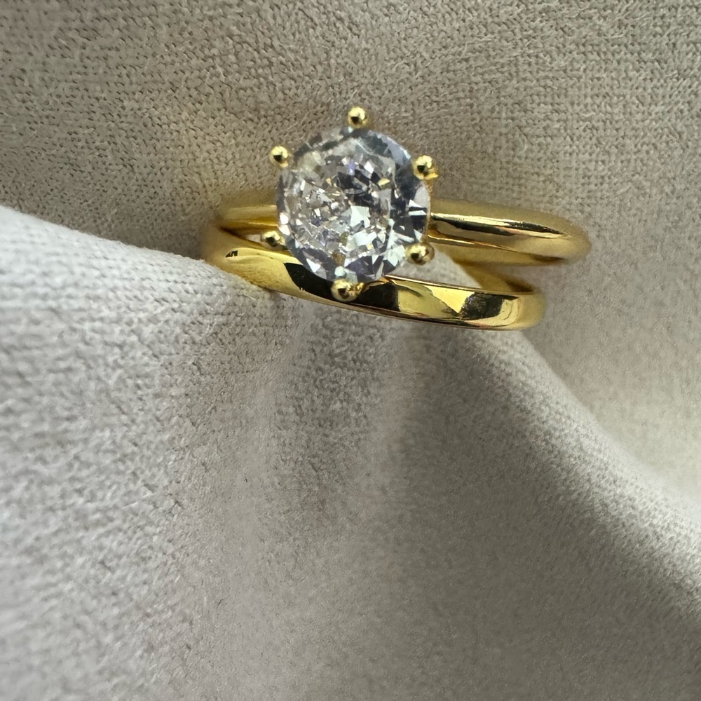 Charter Club Cubic Zirconia Duo Rings size 10